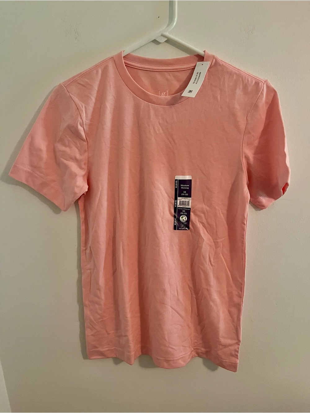 George Men's Short Sleeve Crew Neck T-Shirt in Light Pink